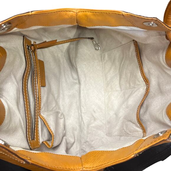 Michael Kors Astor Large Cognac Leather Drawstring Tote Bag Studded Detail - Picture 9 of 15